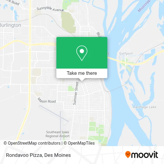 Rondavoo Pizza map