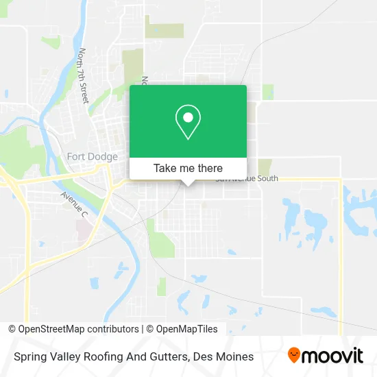 Spring Valley Roofing And Gutters map