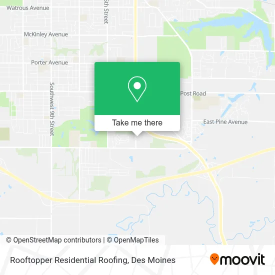 Rooftopper Residential Roofing map