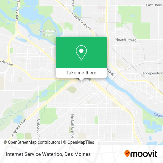 Internet Service Waterloo map