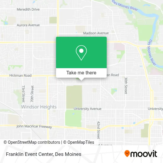 Franklin Event Center map
