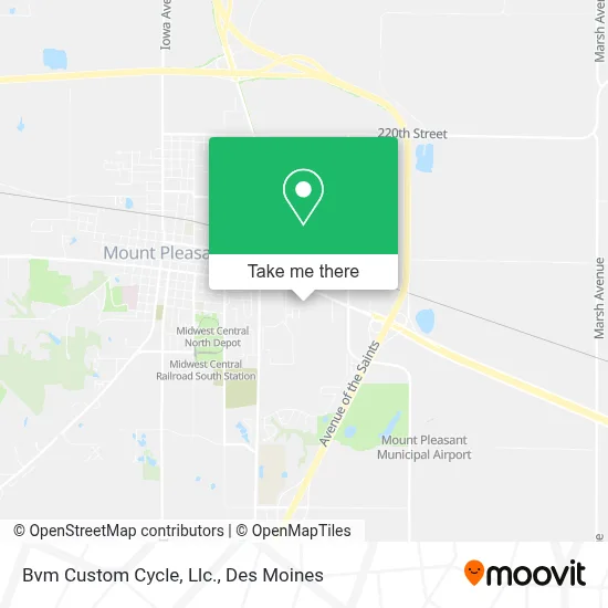 Bvm Custom Cycle, Llc. map