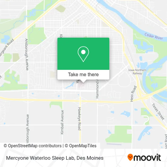 Mercyone Waterloo Sleep Lab map