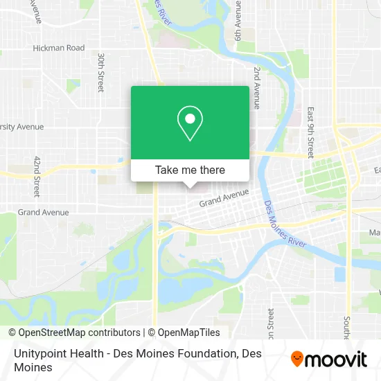 Unitypoint Health - Des Moines Foundation map