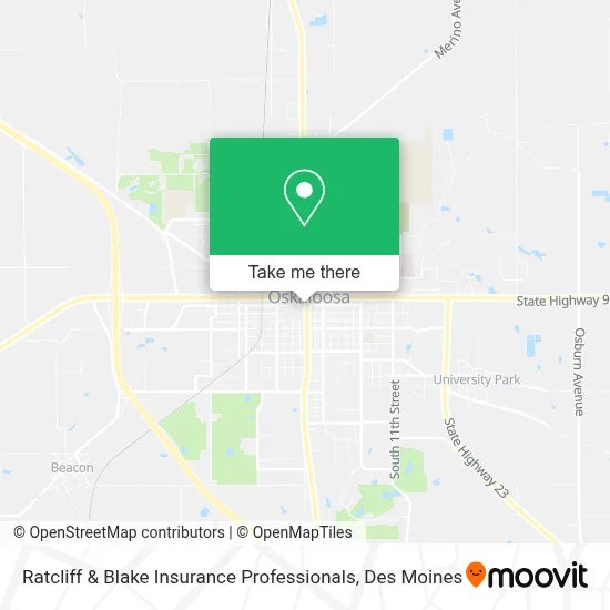 Ratcliff & Blake Insurance Professionals map
