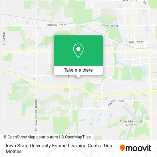 Iowa State University Equine Learning Center map