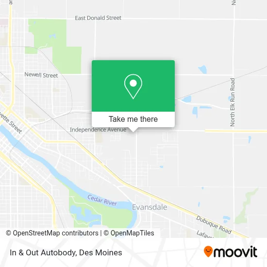 In & Out Autobody map
