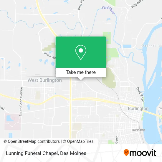 Lunning Funeral Chapel map