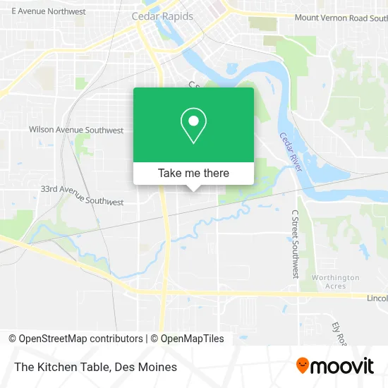 The Kitchen Table map
