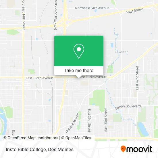 Inste Bible College map