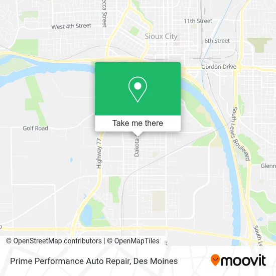 Prime Performance Auto Repair map