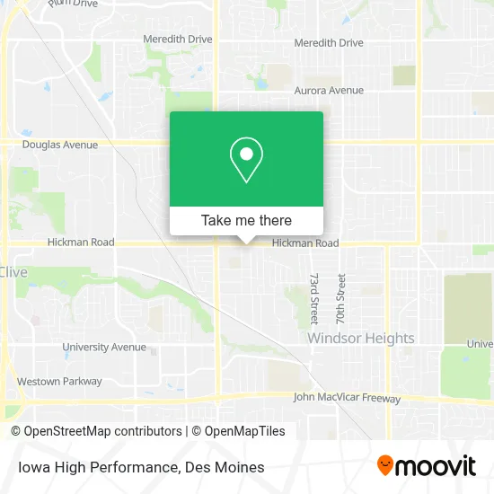 Iowa High Performance map