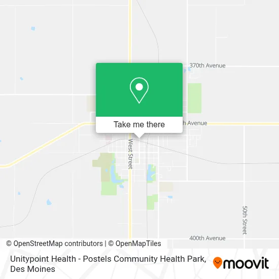 Unitypoint Health - Postels Community Health Park map