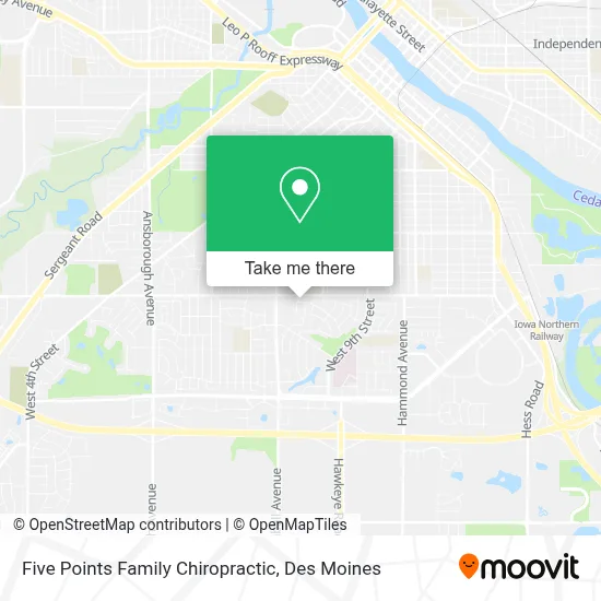 Five Points Family Chiropractic map