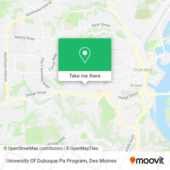 University Of Dubuque Pa Program map