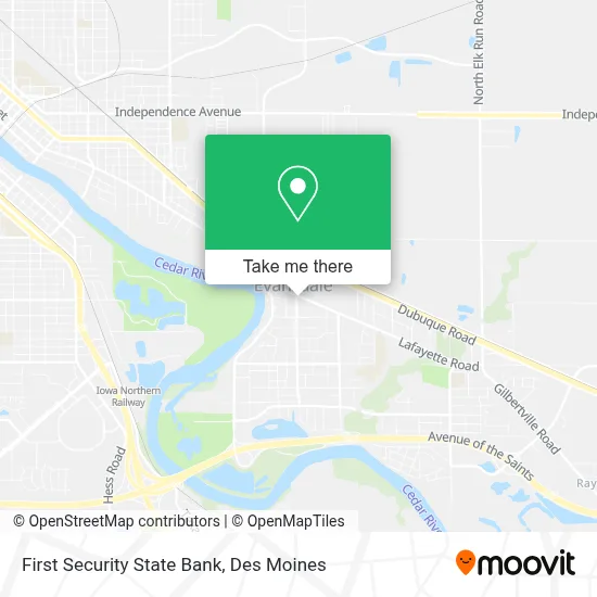 First Security State Bank map