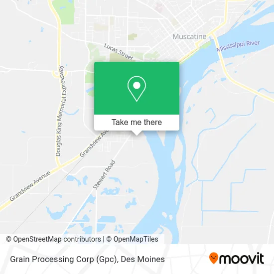Grain Processing Corp (Gpc) map