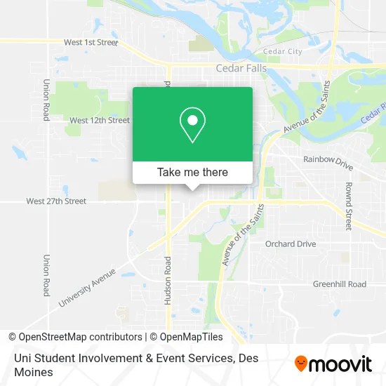 Uni Student Involvement & Event Services map