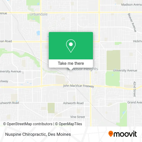 Nuspine Chiropractic map