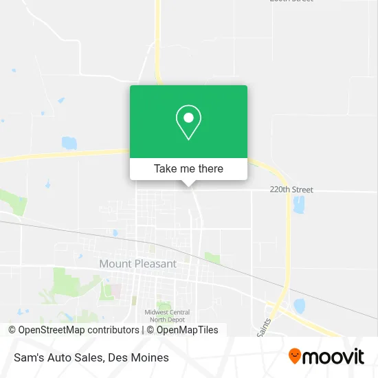 Sam's Auto Sales map