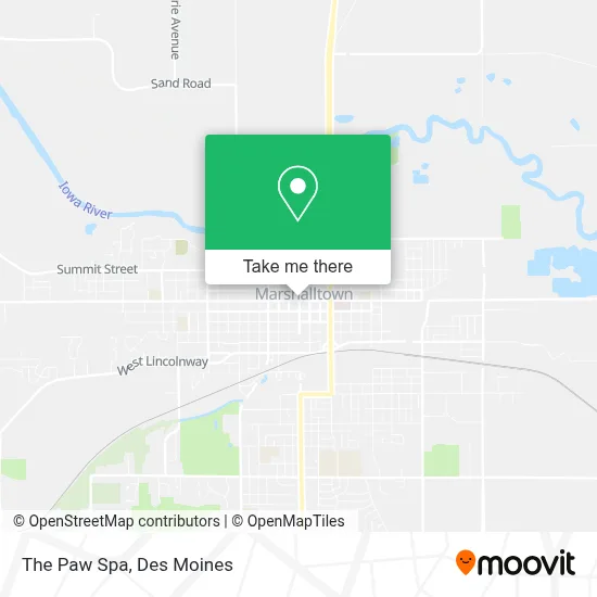 The Paw Spa map