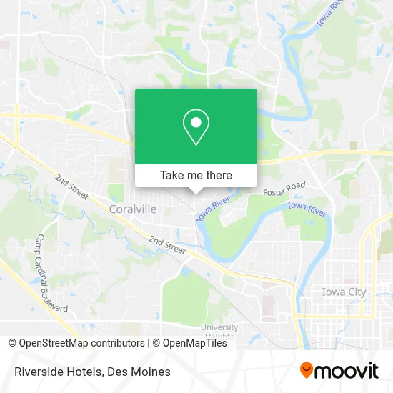 Riverside Hotels map