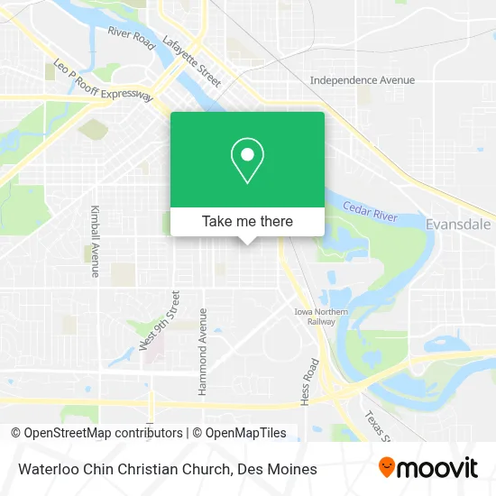 Waterloo Chin Christian Church map
