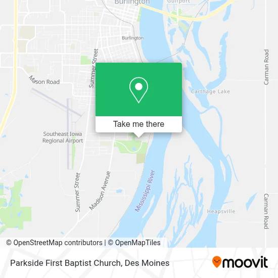 Parkside First Baptist Church map