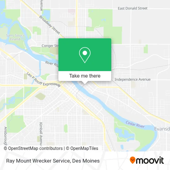 Ray Mount Wrecker Service map