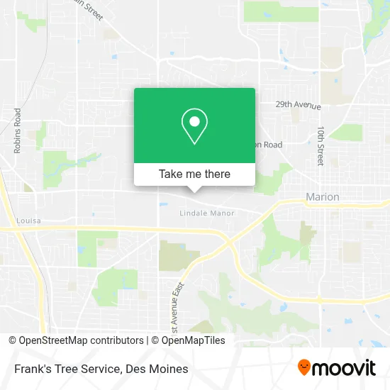 Frank's Tree Service map