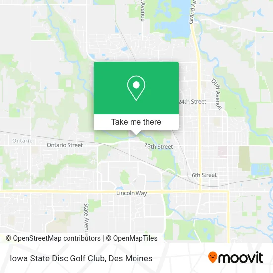 Iowa State Disc Golf Club map