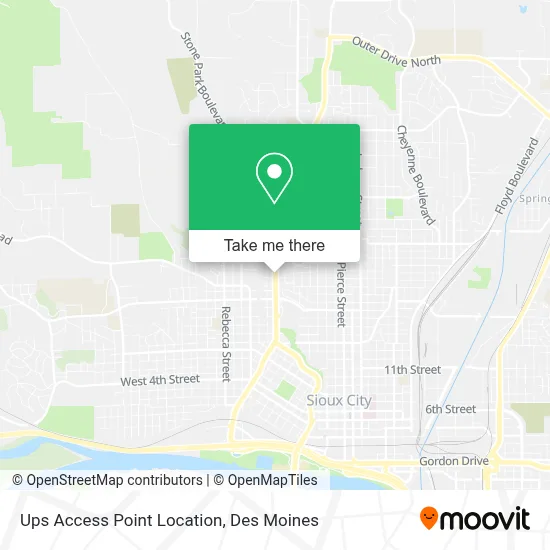 Ups Access Point Location map