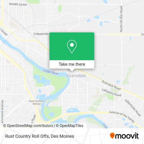 Rust Country Roll Offs map