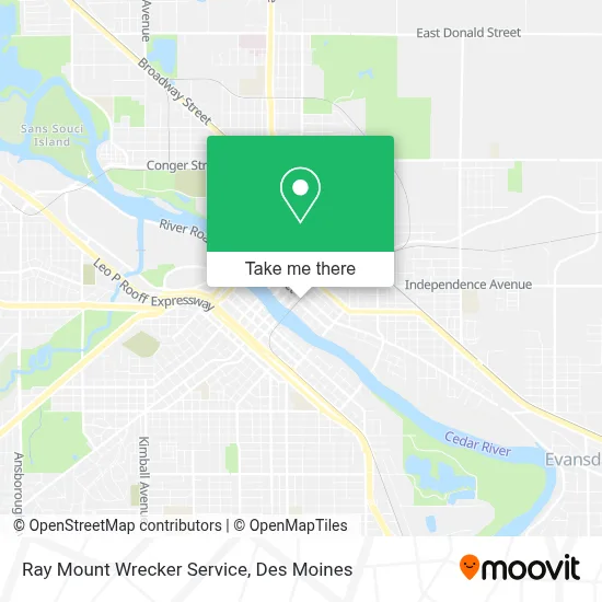 Ray Mount Wrecker Service map