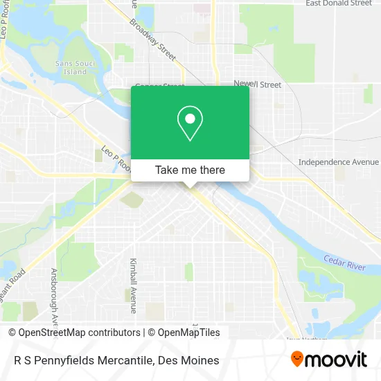 R S Pennyfields Mercantile map