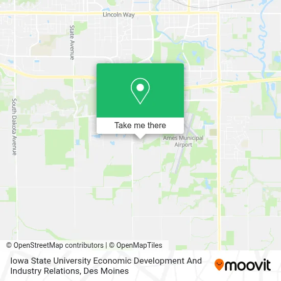 Iowa State University Economic Development And Industry Relations map