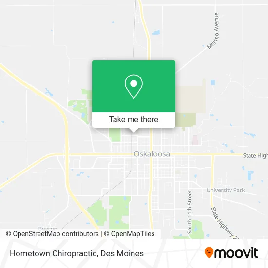 Hometown Chiropractic map