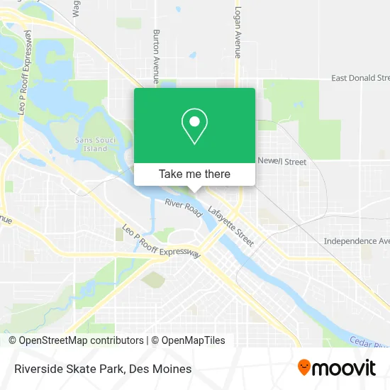 Riverside Skate Park map