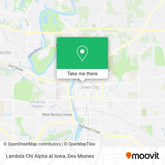 Lambda Chi Alpha at Iowa map