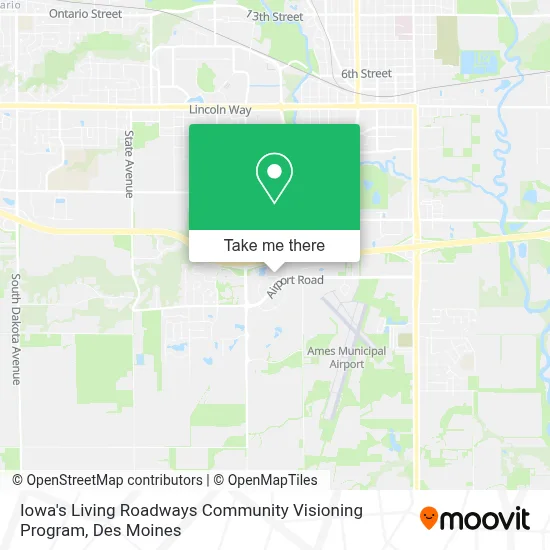 Iowa's Living Roadways Community Visioning Program map