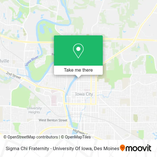 Sigma Chi Fraternity - University Of Iowa map