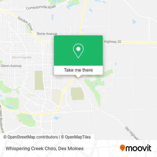 Whispering Creek Chiro map
