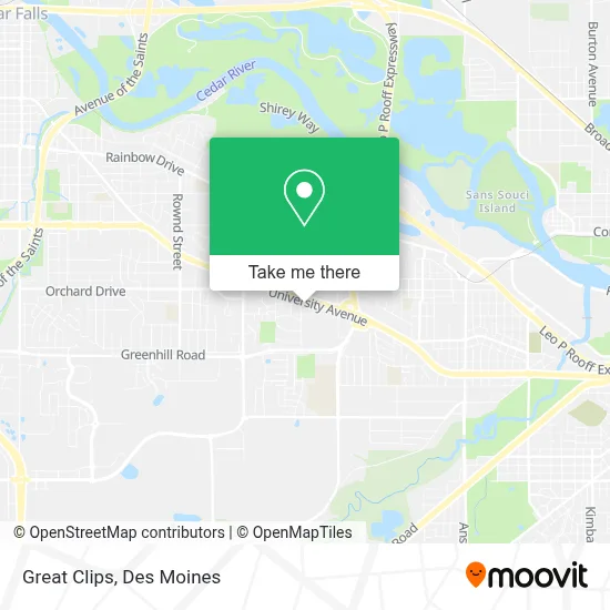 Great Clips map