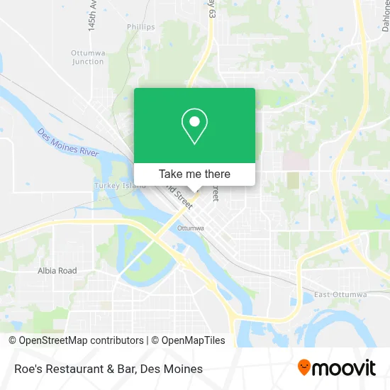 Roe's Restaurant & Bar map