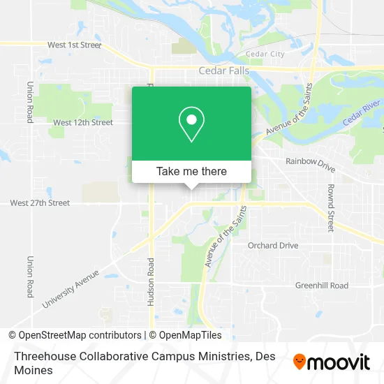 Threehouse Collaborative Campus Ministries map