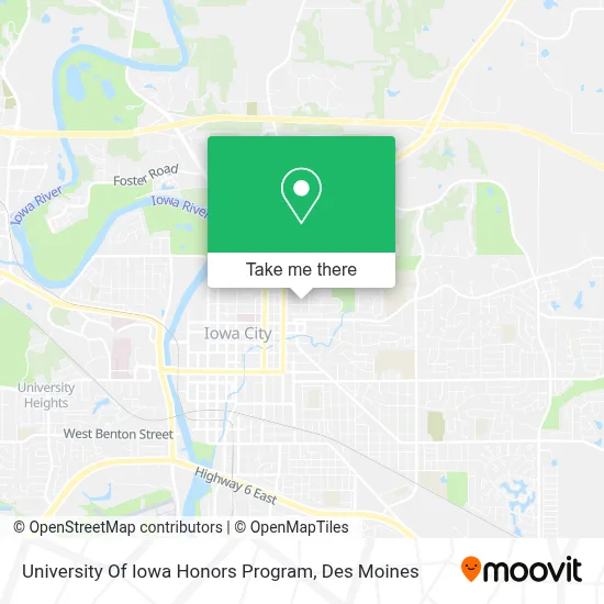 University Of Iowa Honors Program map