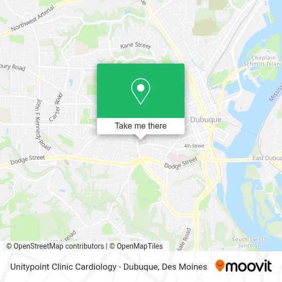 Unitypoint Clinic Cardiology - Dubuque map