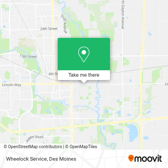 Wheelock Service map
