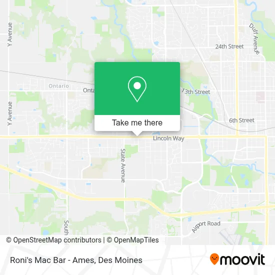 Roni's Mac Bar - Ames map