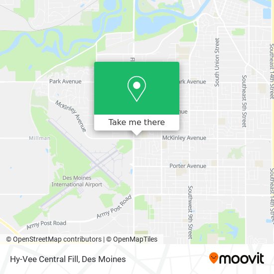 Hy-Vee Central Fill map